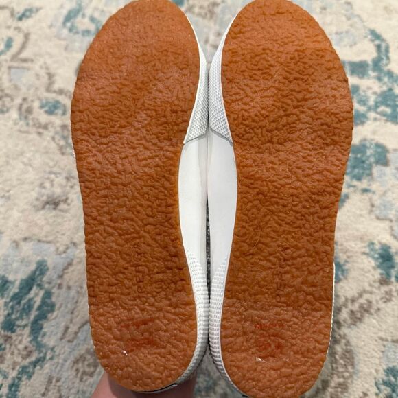 NWT Superga Ecru Faux Shearling Slip-On Lace Up Sneakers size 10 - Picture 9 of 9